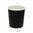 Gobelet en carton ondulé Noir 240ml (8OZ) Avec couvercle Blanc "To Go" – Paquet 25 unités
