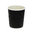 Gobelet en carton ondulé Noir 240ml (8OZ) Avec couvercle Blanc "To Go" – Paquet 25 unités