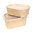 Boîte en carton rectangulaire Kraft 750 ml avec couvercle en PP - Boîte complète 150 unités