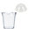 RPET Plastic Cup 540ml w/Perforated Dome Lid - Pack of 50 Units