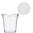 RPET Plastic Cup 540ml w/Perforated Dome Lid - Box 800 Units