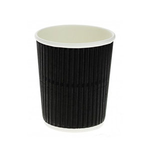 Corrugated Card Cup Black 240ml (8Oz) – Box of 500 units