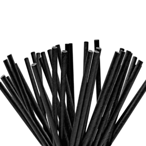 Straight Paper Straw Black - Box 6000 units