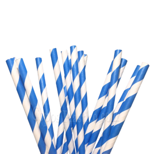 Straight Paper Straw Blue