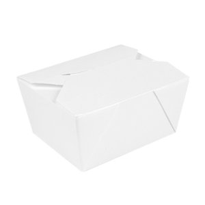 Boîte à emporter blanche 625 ml sans plastique