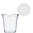 RPET Plastic Cup 280ml w/Closed Dome Lid + Partition - Pack of 50 Units