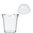 RPET Plastic Cup 540ml w/Perforated Dome Lid - Pack of 50 Units