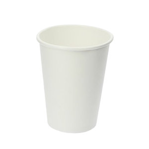 Paper Cups Vending 210ml (7Oz) White w/Lid w/Hole "To Go" White - Box of 1000 Units